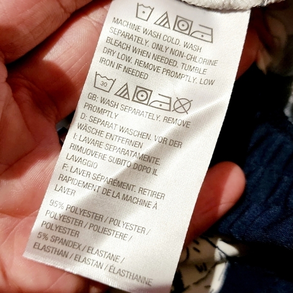 Susan Graver White Navy Floral Swiss Dot Full Zip Jacket Women's Large L Pockets - Picture 11 of 11